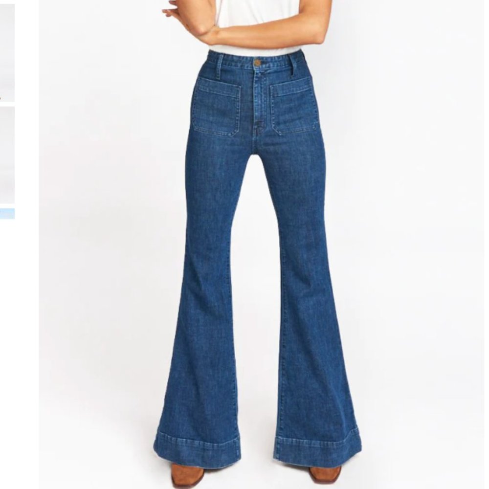 Show Me Your Mumu Farrah Trouser Flare Jeans - 25 Short
